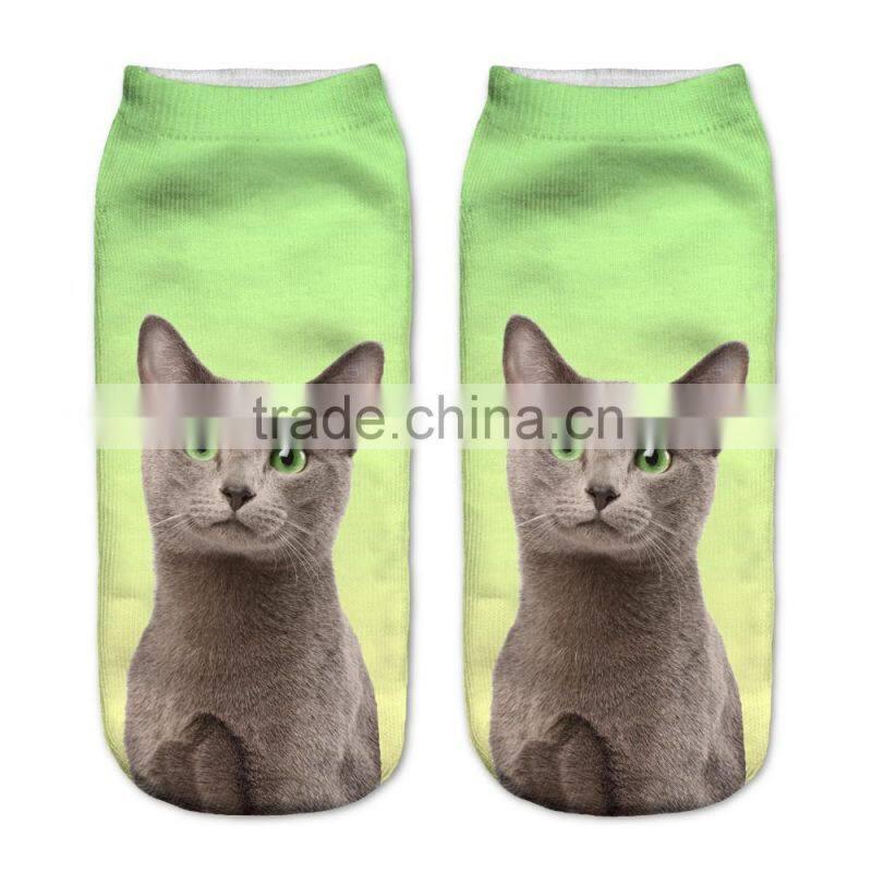 high quality bulk socks 3d digital full print colorful ankle socks unisex hot sale stretch spandex