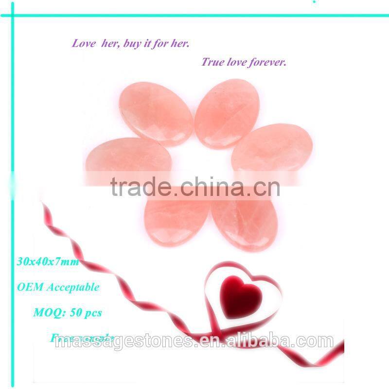 1.5 inch customize amethyst crystal quartz pendant made of worry stone