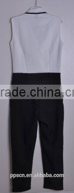 Garment OEM factory manufacture elegant sleeveless women jumpsuit