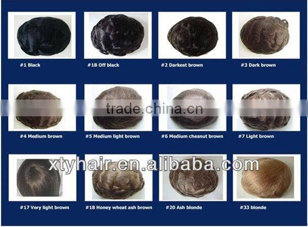 Indian remy hair men's toupee human hair mens wigs