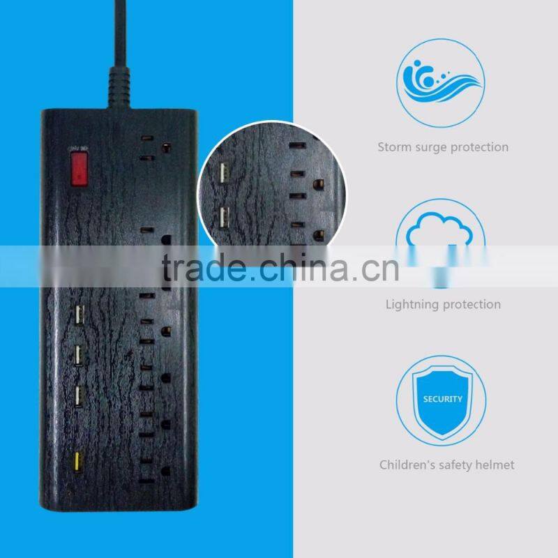 New item 7 way 5 smart usb charger multiple plug power socket with switch and us extension cord