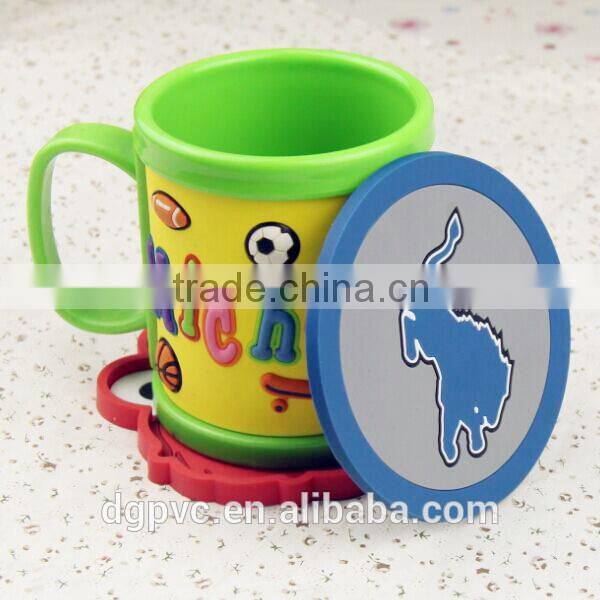 2015 New Design Fashion Soft PVC Coffee Cup Coaster