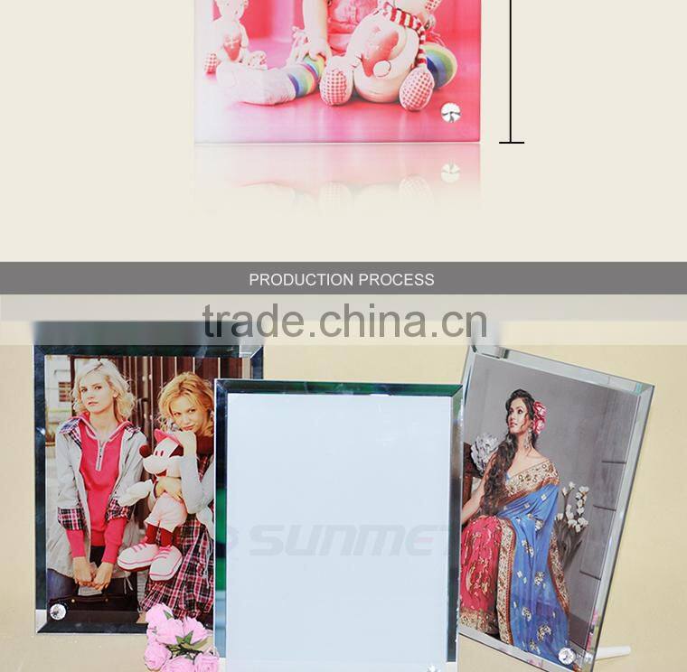 High Quarlity Sublimation Glass Photo Frame for wedding gift