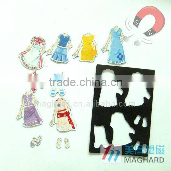 DIY dress-up magnet toy and magnet puzzles
