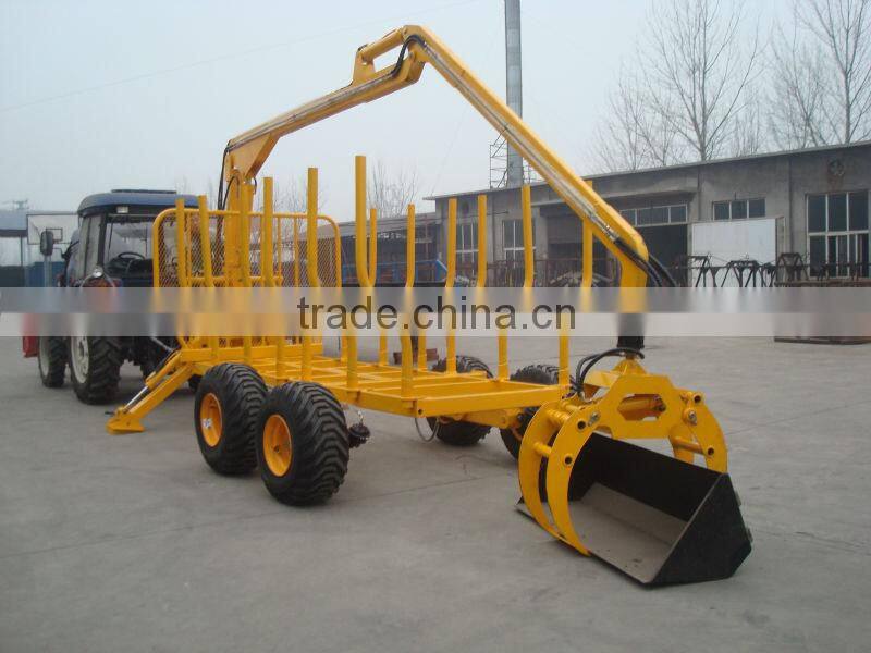 ZM Series Log Trailer Crane ZM10006,Timber Trailer with Crane,Tractor mounted model((1 ton,3 ton,5 ton,8 ton,10ton,12 ton) )