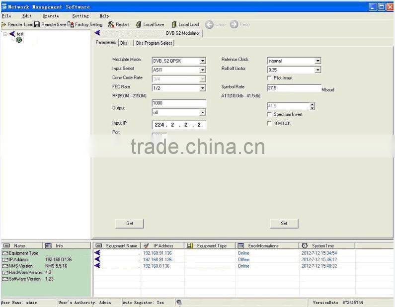 CATV Modulator DVB S2 Modulator/IP To RF Modulator