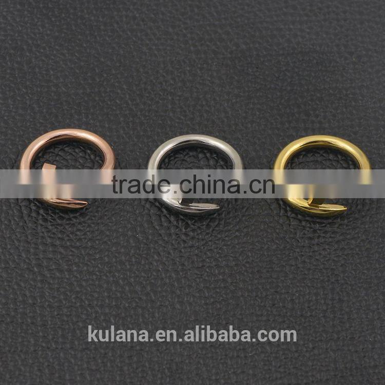 Modern engagement rings twisted nail rings class rings