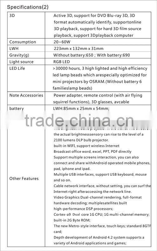 movies good player !! factory low cost mini pocket DLP led home theater full hd 3D projector