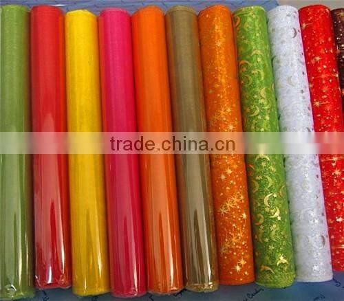 2014 Plain Organza Rolls For Home Textile Decoration