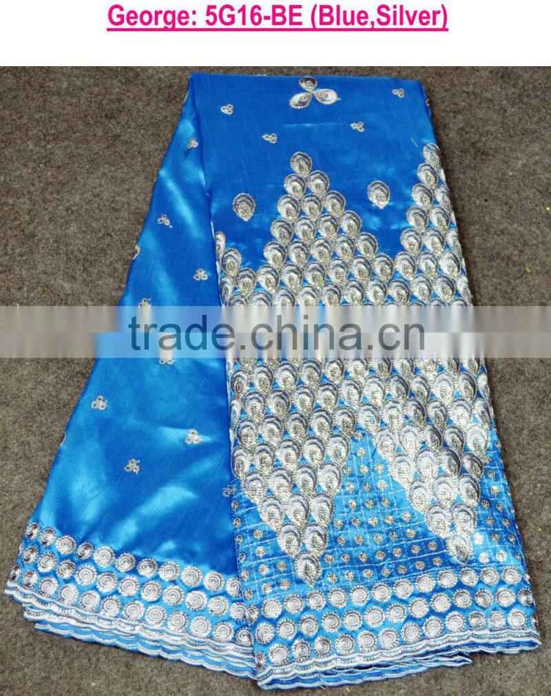 wholesale 100% cotton voile fabrics/ george lace with deaded for causal clothing