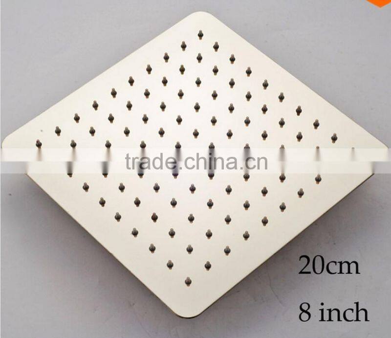 8inch Ultra Thin Brushed Nickel Ceiling Mounted Rain Shower Head Stainless Steel