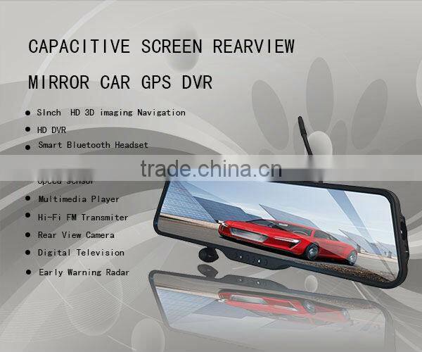 AC Android 4.0 bluetooth car dvr+super full hd 1080P IR night vision carcam dvr+ GPS navigation car rearview mirror camera dvr