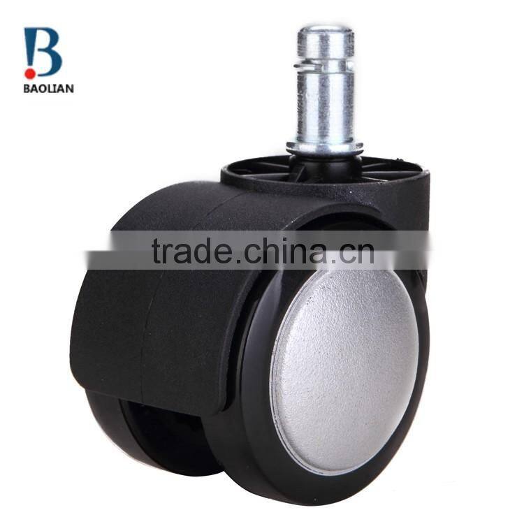 2016 hot-sale special waterproof 2"white painting nylon plastic PU rubber coating caster for office chair