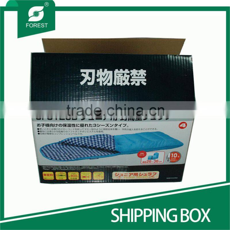 FOUR OVERLAP CARTON CORRUGATED MAILER SHIPPING BOXES WITH CMYK PRINT