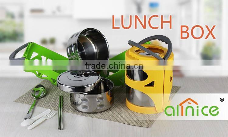 Promotional Gift SS201 food grade insulated bento Stainless Steel Lunch Box Tiffin Bento 3 tier lunch box