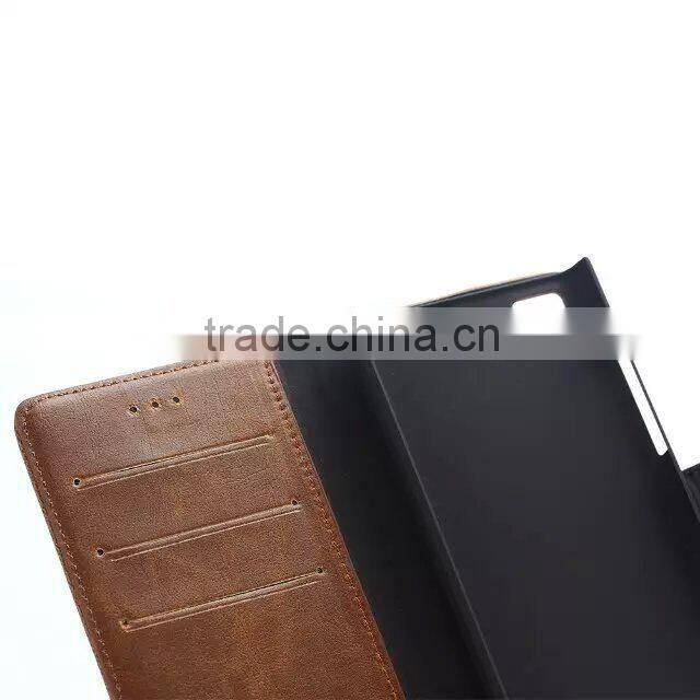 Newest product flip pattern wallet leather case for Blackberry LEAP with stand