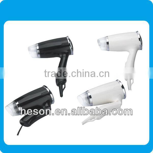 hotel appliances folding 1200W black or white hairdryer 220V for guest room