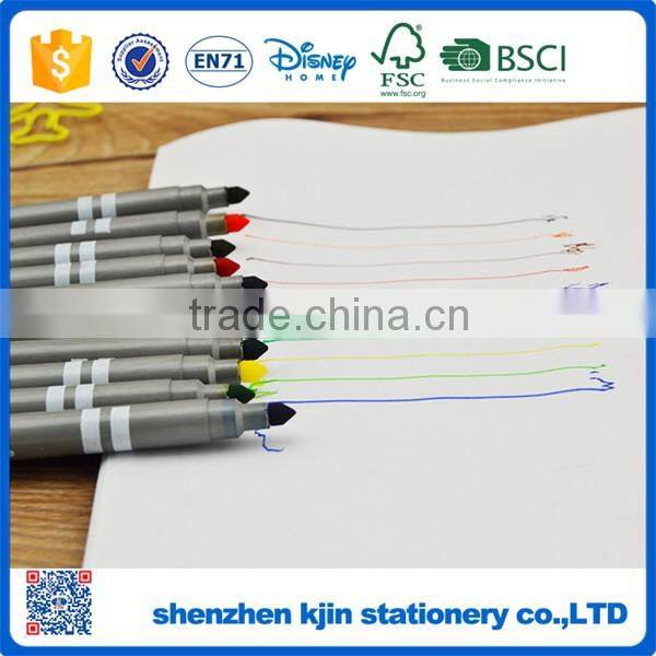 2016 Promotional 10 colors drawing water color pen with double markers for kids