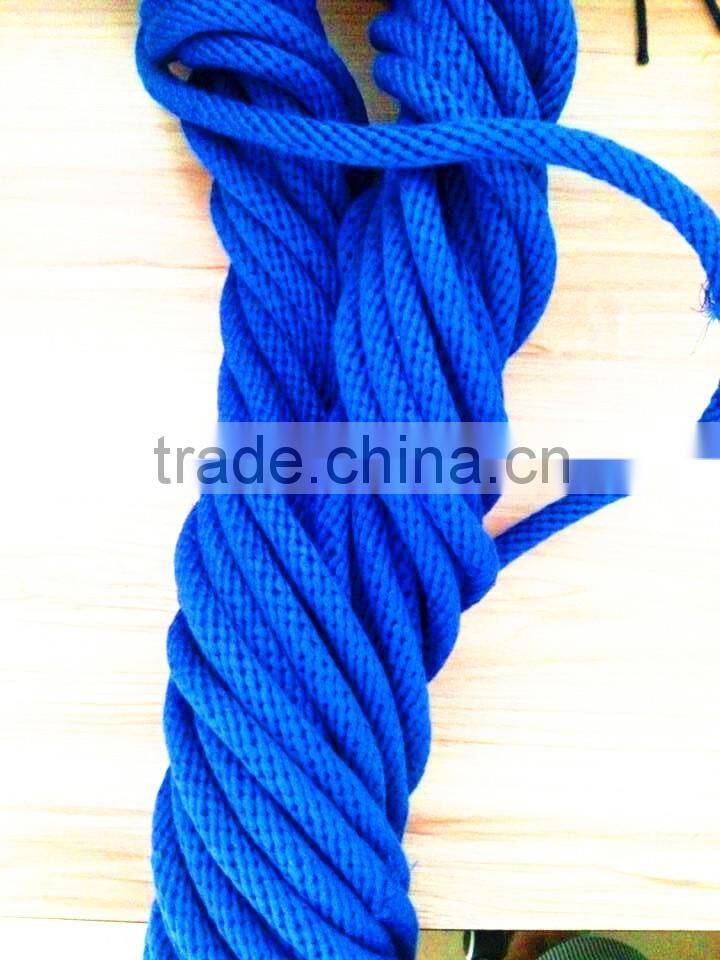 11mm diameter 100 percent mercerized cotton leash blue for pet accessory