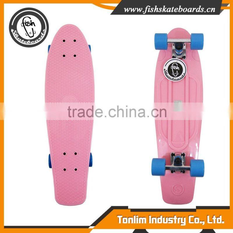 4" aluminium alloy truck board 4 wheels skateboard plastic fish board