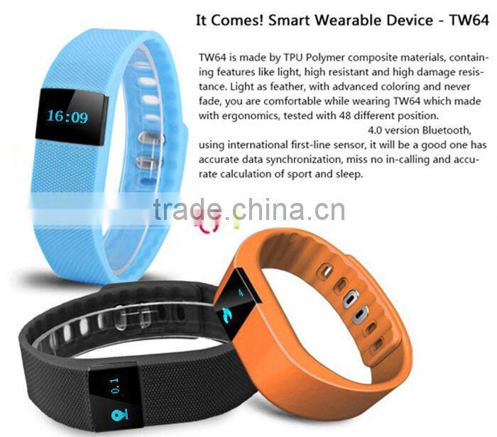 Hot Sale Bluetooth Wristband Fitness Health Smart Bracelet Watch Black