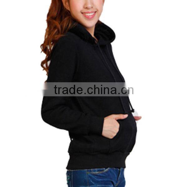 Hot Sale ! 2014 Colorful Fashion Design Cheap Girls Plain Black Hoodies (lyt-04000234)