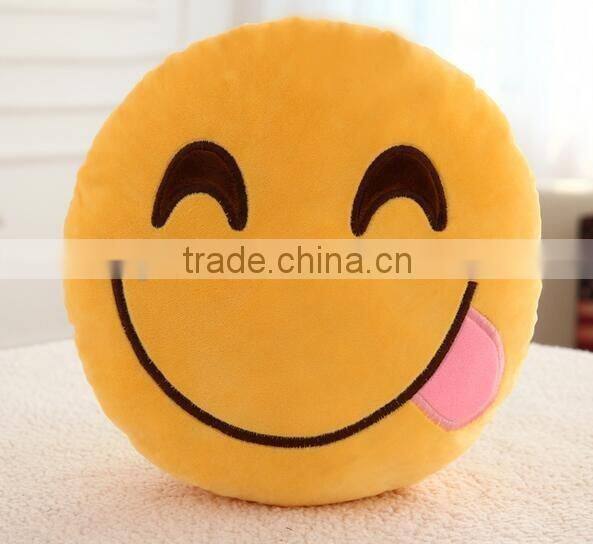 Free Sample -Wholesale CE EN71 top quality stuffed emoji pillows