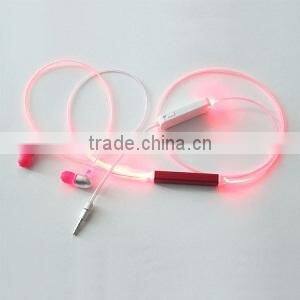 cool led shining light stereo earbuds with micro for mobile devices from shenzhen factory