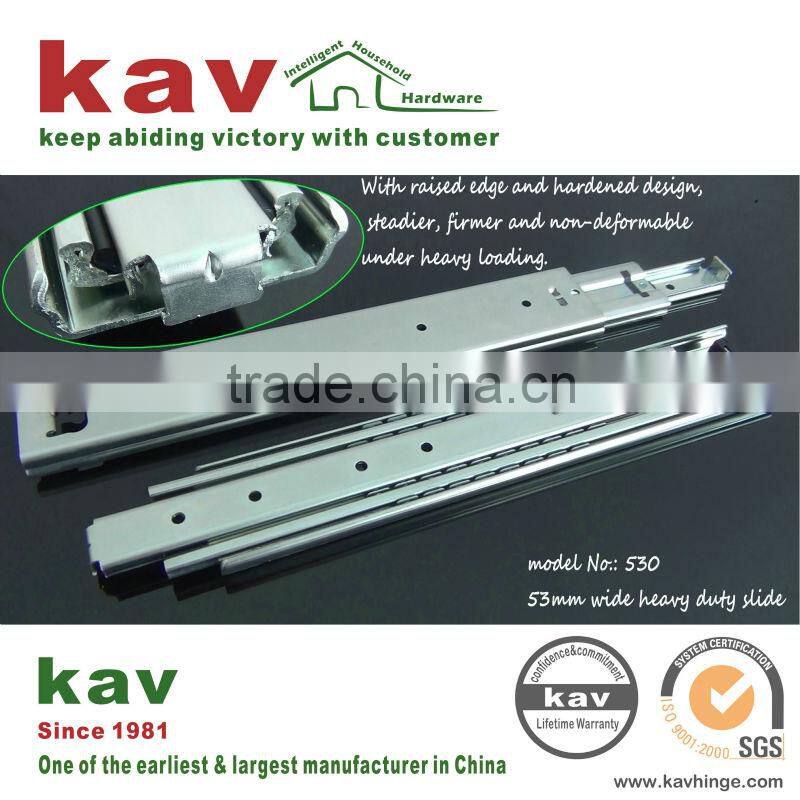 53mm wide ball bearing industrial draw track for telecommunication racks