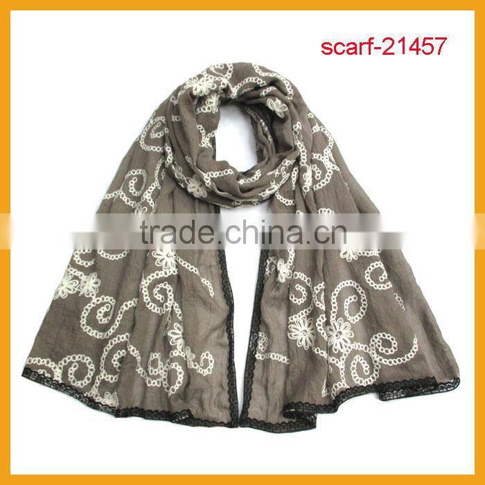 spring embroidery snowflake scarf
