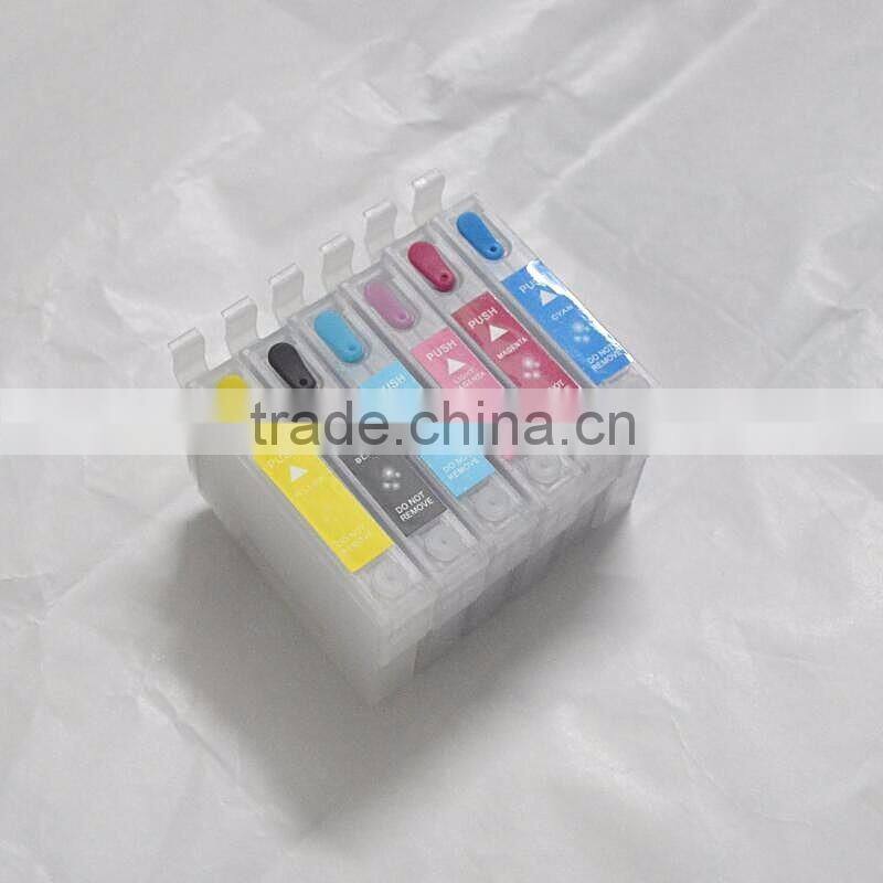 T0851 T0852 T0853 T0854 T0855 T0856 Refillable Ink Cartridge For Epson Photo 1390 Refill Cartridge With Chip