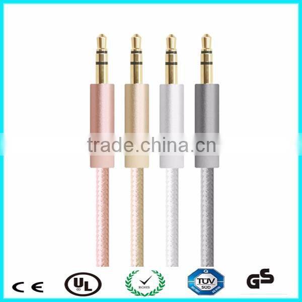 OEM logo 0.5m audio cable 3.5mm aux jack