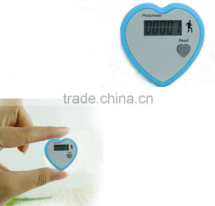 Heart Shape Single Function Step Counter Digital Pedometer