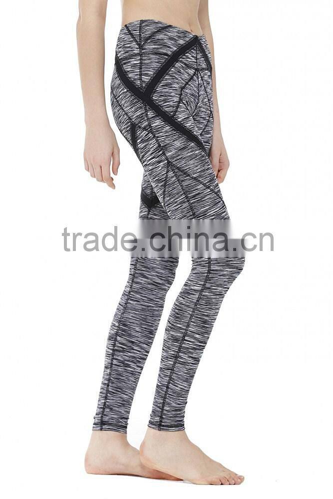 Fancy design compression sports wear wholesale yoga leggings for womens.
