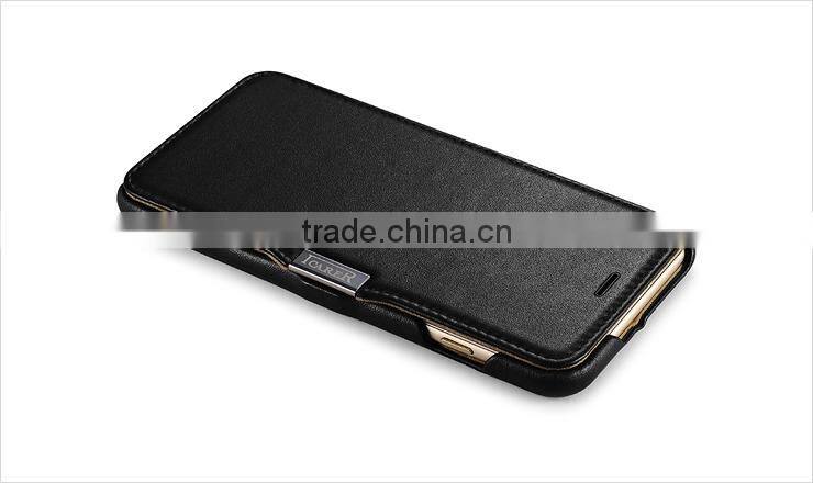 Genuine leather flip wallet case for iPhone6 plus case