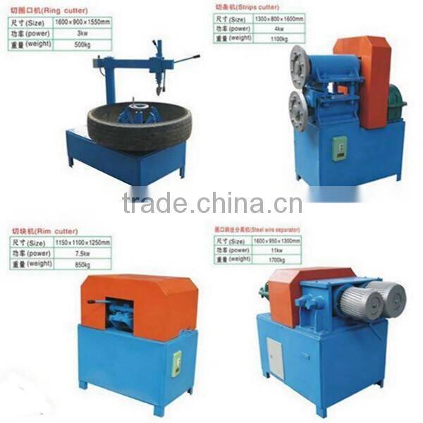 Rubber Scrap Tire Processing Machine / Tyre Recycling Equipment