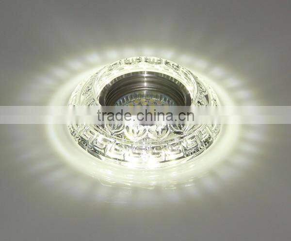modern ceiling light round crystal shade downlight pressed led lamps MR16 GU10 GU5.3