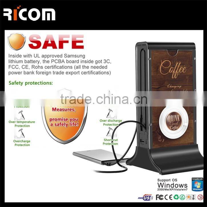 Hot Trending Products For 2016 Restaurant Power Bank Menu Restaurant Advertising Menu 6000mah-20800 Power -PB102--Shenzhen Ricom