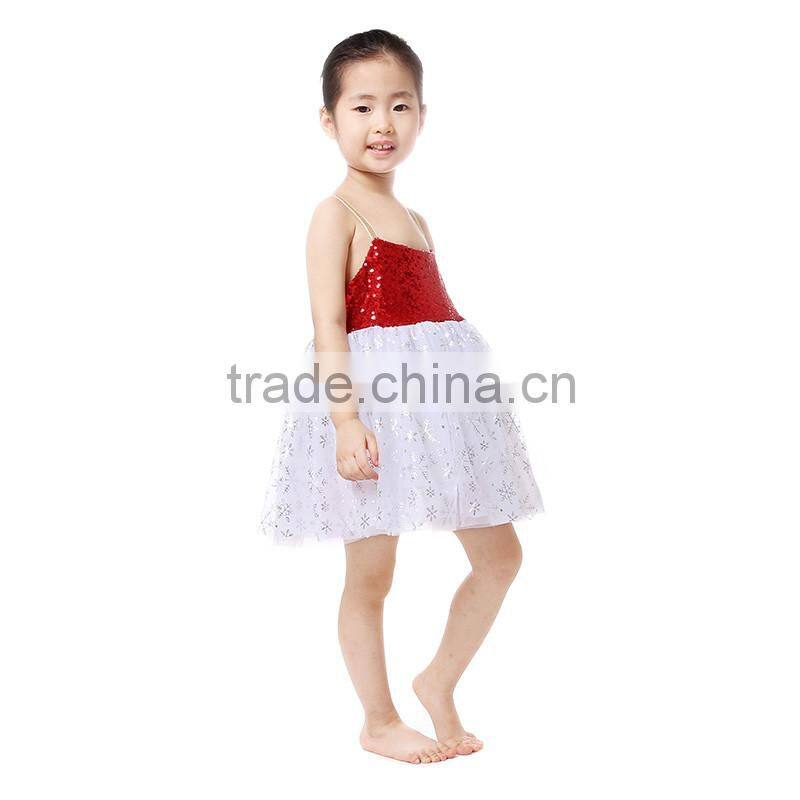 beautiful girl dance dress wholesale summer child kid dress red and white baby girl summer dres
