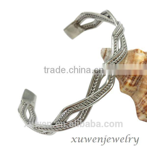 IPB black color stainless steel mens cable wire bracelet