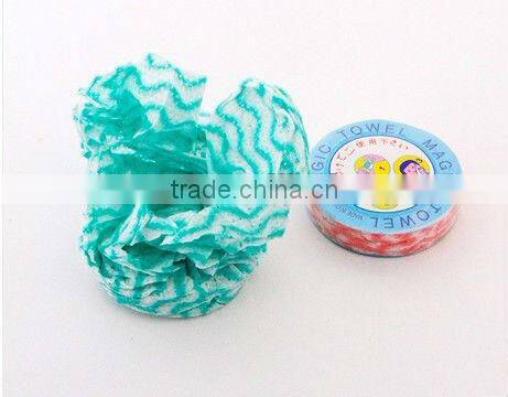 Spunlace nonwoven size 25*30 for promotional compressed towel