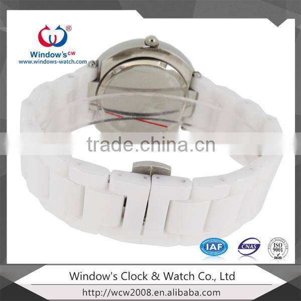 2014 Luxury ceramic watches and diamond bezel OEM brand watches men