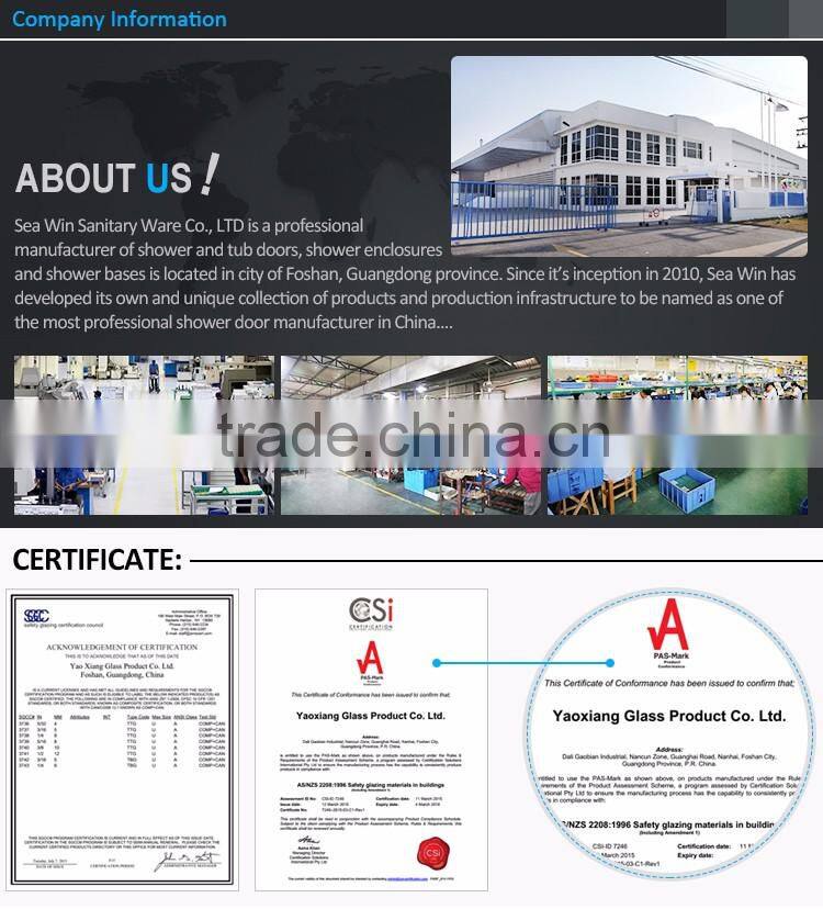 High Quality OEM Customize Service Frameless Sliding Shower Glass Door Shower Partition Manufactuer