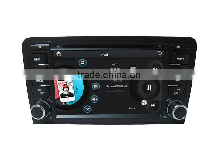 car cassette and cd dvd and gps for AUDI A3 S3 with Rear View Camera GPS BT IPOD TV Radio RDS