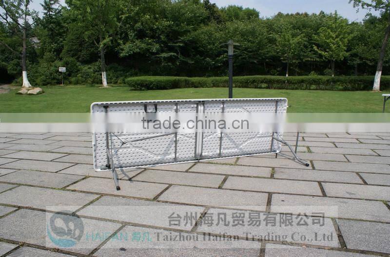 adjustable plastic 8 seater dining table/240cm high quality folding dining table