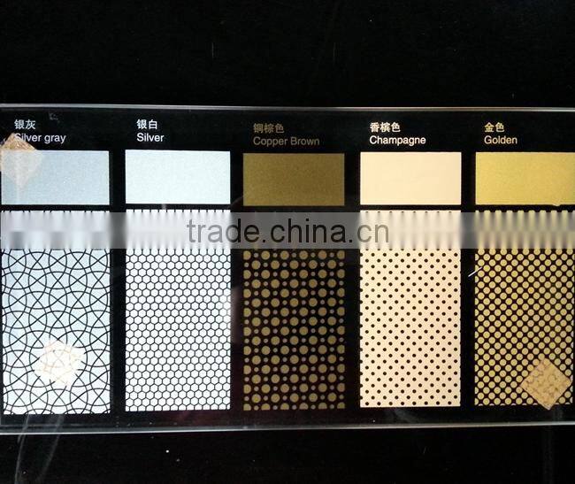 Metal color ceramic silkscreen glass, art decoration for glass facade, window and door glass