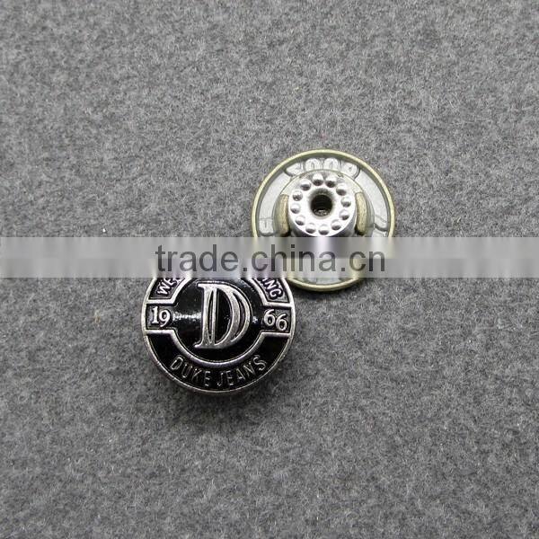 Embossing Black Shank Button Metal
