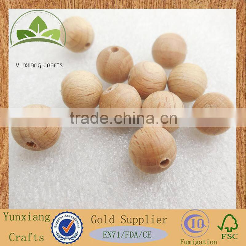 natural wood unfinished wooden beads made in China