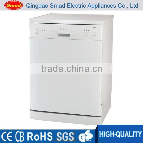 Full white small automatic freestanding dishwasher for apartments