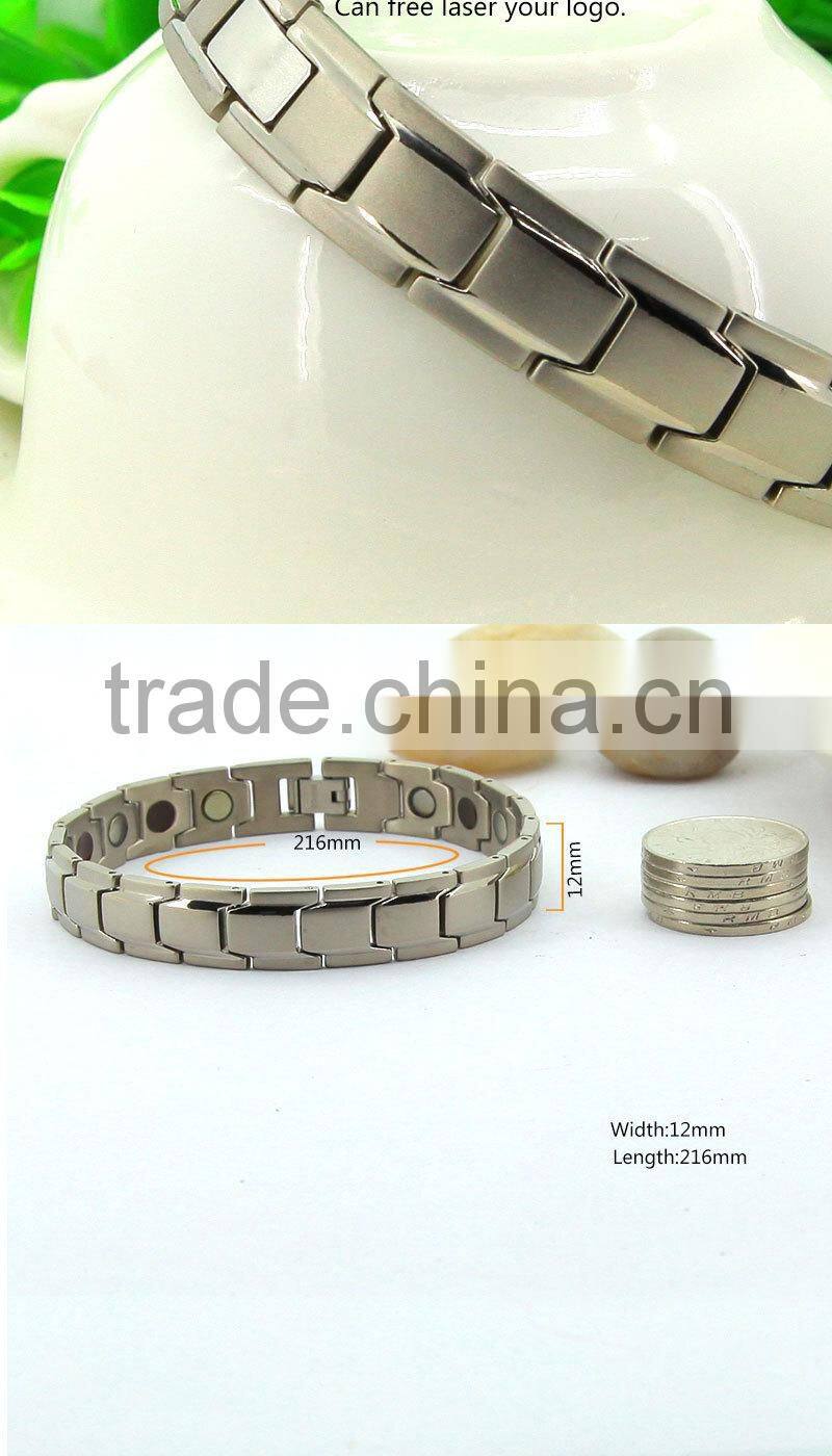 China 316 steel high quality silver magnetic friendship bracelets
